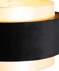 QAZQA Lampadaire En Tissu Noir -Boutique Belamp lampadaire en tissu noir 3