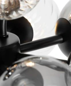 QAZQA Lampadaire En Verre Noir -Boutique Belamp lampadaire en verre noir 4