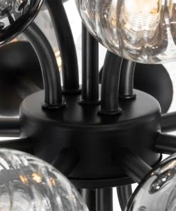 QAZQA Lampadaire En Verre Noir -Boutique Belamp lampadaire en verre noir 5