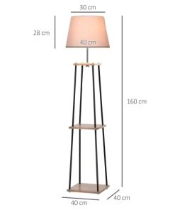 HOMCOM Lampadaire étagères 8 HOMCOM Lampadaire étagères -Boutique Belamp lampadaire etageres 2