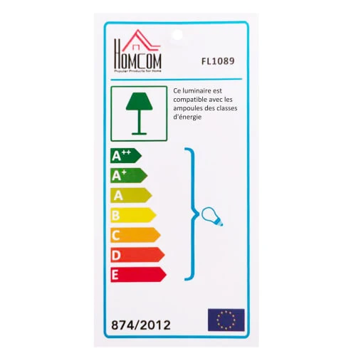 HOMCOM Lampadaire étagères 4 HOMCOM Lampadaire étagères – Image 4
