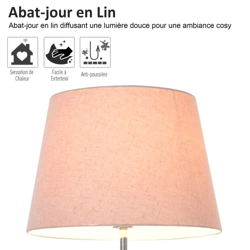 HOMCOM Lampadaire étagères 6 HOMCOM Lampadaire étagères – Image 6