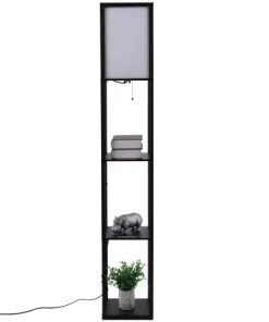 HOMCOM Lampadaire étagères -Boutique Belamp lampadaire etageres 9