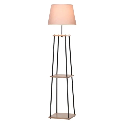 HOMCOM Lampadaire étagères 1 HOMCOM Lampadaire étagères