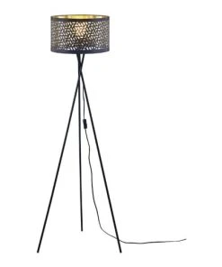 Lampea Lampadaire Industriel En Noir 140 Cm