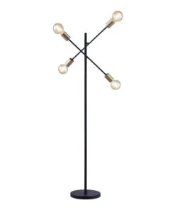 Lampea Lampadaire Industriel En Noir 150 Cm