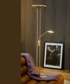 Lucide Lampadaire LED Avec Liseuse Métal H180cm -Boutique Belamp lampadaire led avec liseuse metal h180cm 1
