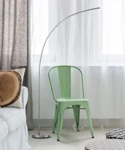 Altobuy Lampadaire Led En Métal Argenté En Arc -Boutique Belamp lampadaire led en metal argente en arc 2