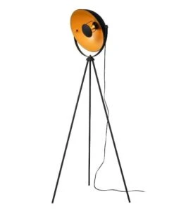 Lucide Lampadaire Led Métal Noir/doré H148cm