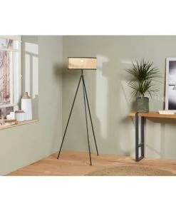 Jardideco Lampadaire Métal Bambou Noir H150cm -Boutique Belamp lampadaire metal bambou noir h150cm 3