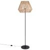 Maisons Du Monde Lampadaire Métal Noir Et Abat-jour En Jute Tressé H170