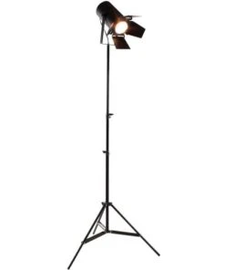 Altobuy Lampadaire Métal Noir Trépied Téléscopique -Boutique Belamp lampadaire metal noir trepied telescopique 2