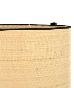 Wonderlamp Lampadaire Naturel Avec Structure Noire Et Abat-jour En Rotin -Boutique Belamp lampadaire naturel avec structure noire et abat jour en rotin 4