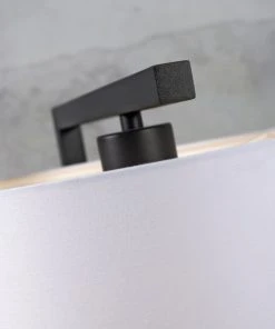 It's About Romi Lampadaire Noir Et Abat-jour Blanc H160cm -Boutique Belamp lampadaire noir et abat jour blanc h160cm 2