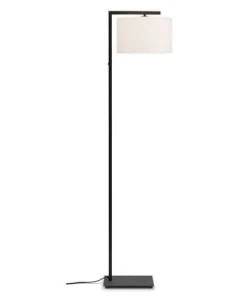 It's About Romi Lampadaire Noir Et Abat-jour Blanc H160cm