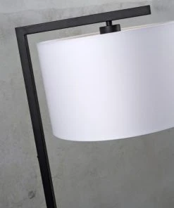 It's About Romi Lampadaire Noir Et Abat-jour Blanc H160cm -Boutique Belamp lampadaire noir et abat jour blanc h160cm 3