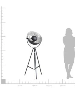 Beliani Lampadaire Noir Et Argenté II -Boutique Belamp lampadaire noir et argente ii 2