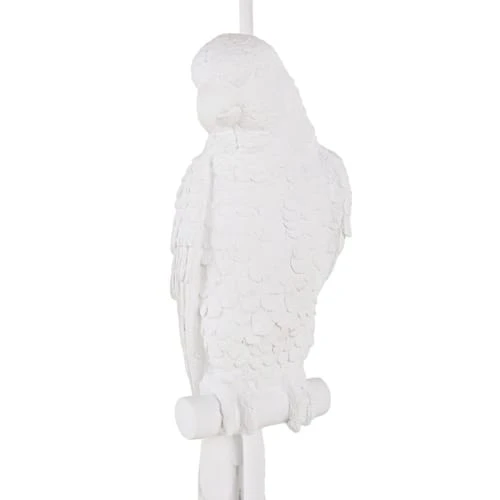 Maisons Du Monde Lampadaire Perroquet Sculpté Blanc Abat-jour En Rabanne Marron H157 2 Maisons Du Monde Lampadaire Perroquet Sculpté Blanc Abat-jour En Rabanne Marron H157 – Image 2