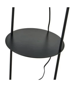 Unimasa Lampadaire Table En Métal Noir Et Abat-jour Blanc H150cm -Boutique Belamp lampadaire table en metal noir et abat jour blanc h150cm 3