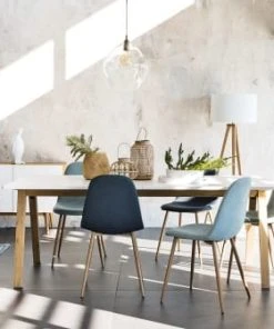 Maisons Du Monde Lampadaire Trépied En Frêne Avec Abat-jour En Coton Blanc H156 -Boutique Belamp lampadaire trepied en frene avec abat jour en coton blanc h156 1000 11 1 154694 9