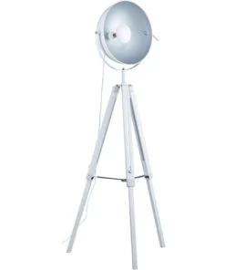 Altobuy Lampadaire Trépied En Métal Blanc