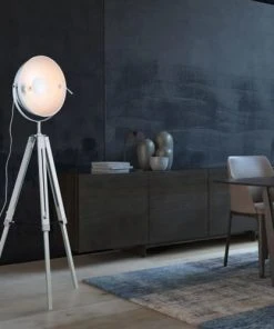 Altobuy Lampadaire Trépied En Métal Blanc -Boutique Belamp lampadaire trepied en metal blanc 3
