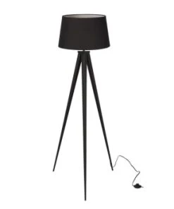 Altobuy Lampadaire Trépied En Bois Et Abat-jour Tissu Taupe -Boutique Belamp lampadaire trepied en metal et abat jour tissu noir clayton