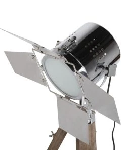 Rendez Vous Déco Lampadaire Trépied Industriel Pieds En Bois Et Tête En Métal -Boutique Belamp lampadaire trepied industriel pieds en bois et tete en metal 3