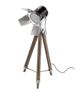 Rendez Vous Déco Lampadaire Trépied Industriel Pieds En Bois Et Tête En Métal -Boutique Belamp lampadaire trepied industriel pieds en bois et tete en metal 4