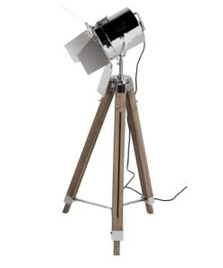 Rendez Vous Déco Lampadaire Trépied Industriel Pieds En Bois Et Tête En Métal -Boutique Belamp lampadaire trepied industriel pieds en bois et tete en metal 5