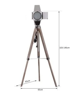 HOMCOM Lampadaire Trépied Projecteur Hauteur Réglable H103-146 Cm -Boutique Belamp lampadaire trepied projecteur hauteur reglable h103 146 cm 2