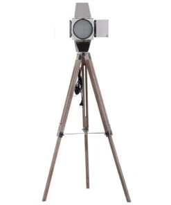 HOMCOM Lampadaire Trépied Projecteur Hauteur Réglable H103-146 Cm
