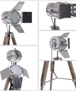 HOMCOM Lampadaire Trépied Projecteur Hauteur Réglable H103-146 Cm -Boutique Belamp lampadaire trepied projecteur hauteur reglable h103 146 cm 5