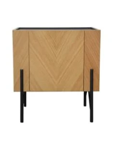 CONCEPT USINE Meuble D'appoint Vintage Bois Clair Avec Placard -Boutique Belamp meuble d appoint vintage bois clair avec placard 2