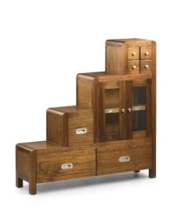 MOYCOR Meuble Escalier En Bois Marron  