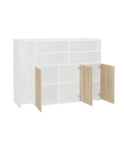 CALICOSY Meuble Multifonctions Buffet Et Table Bar - L124,1 Cm - Marron 7 CALICOSY Meuble Multifonctions Buffet Et Table Bar - L124,1 Cm - Marron -Boutique Belamp meuble multifonctions buffet et table bar l124 1 cm marron 2