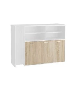 CALICOSY Meuble Multifonctions Buffet Et Table Bar - L124,1 Cm - Marron