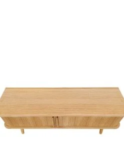 Woodman Meuble TV En Bois L138xH49,5cm Bois Clair -Boutique Belamp meuble tv en bois l138xh49 5cm bois clair 4