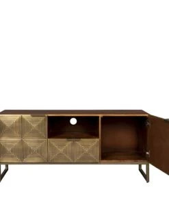 Dutchbone Meuble TV En Bois Or -Boutique Belamp meuble tv en bois or 4