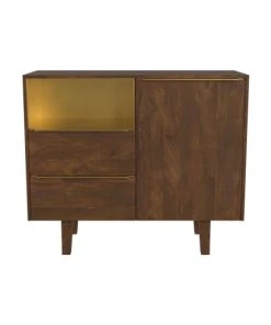 Rendez Vous Déco Petit Buffet En Bois De Manguier 1 Porte 2 Tiroirs