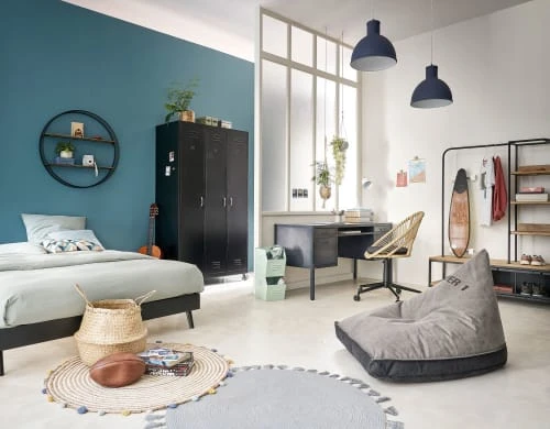 Maisons Du Monde Portant à Roulettes En Sapin Et Métal Noir 5 Maisons Du Monde Portant à Roulettes En Sapin Et Métal Noir – Image 5