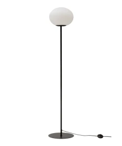 Dyberg Larsen Princess - Lampadaire En Métal Noir Mat Et Verre, H 148,5 Cm D 28 Cm