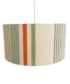 Belamp Suspension En Tissu Foutas Blanc Bleu - Diamètre 25 Cm