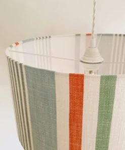 Belamp Suspension En Tissu Foutas Blanc Bleu - Diamètre 30 Cm -Boutique Belamp suspension en tissu foutas blanc bleu diametre 30 cm 3