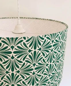 Belamp Suspension En Tissu Mandalas Vert Emeraude - Diamètre 30 Cm -Boutique Belamp suspension en tissu mandalas vert emeraude diametre 30 cm 3