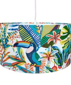 Belamp Suspension En Tissu Tropical Diamètre 15 Cm