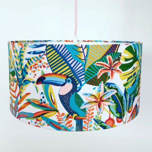 Belamp Suspension En Tissu Tropical Diamètre 35 Cm 2 Belamp Suspension En Tissu Tropical Diamètre 35 Cm – Image 2